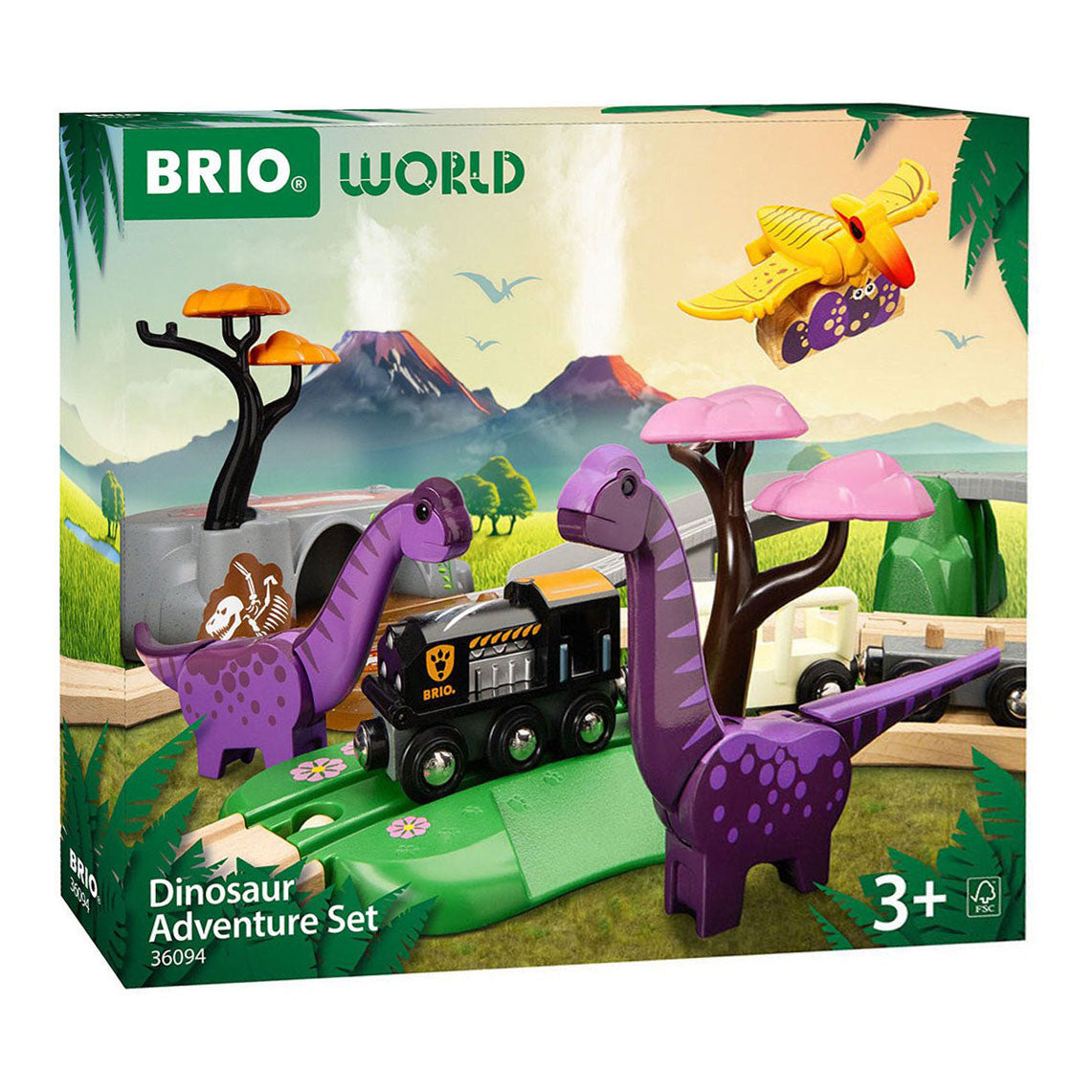 Brio treinbaan avonturenset - dinosaurus - 21-delig