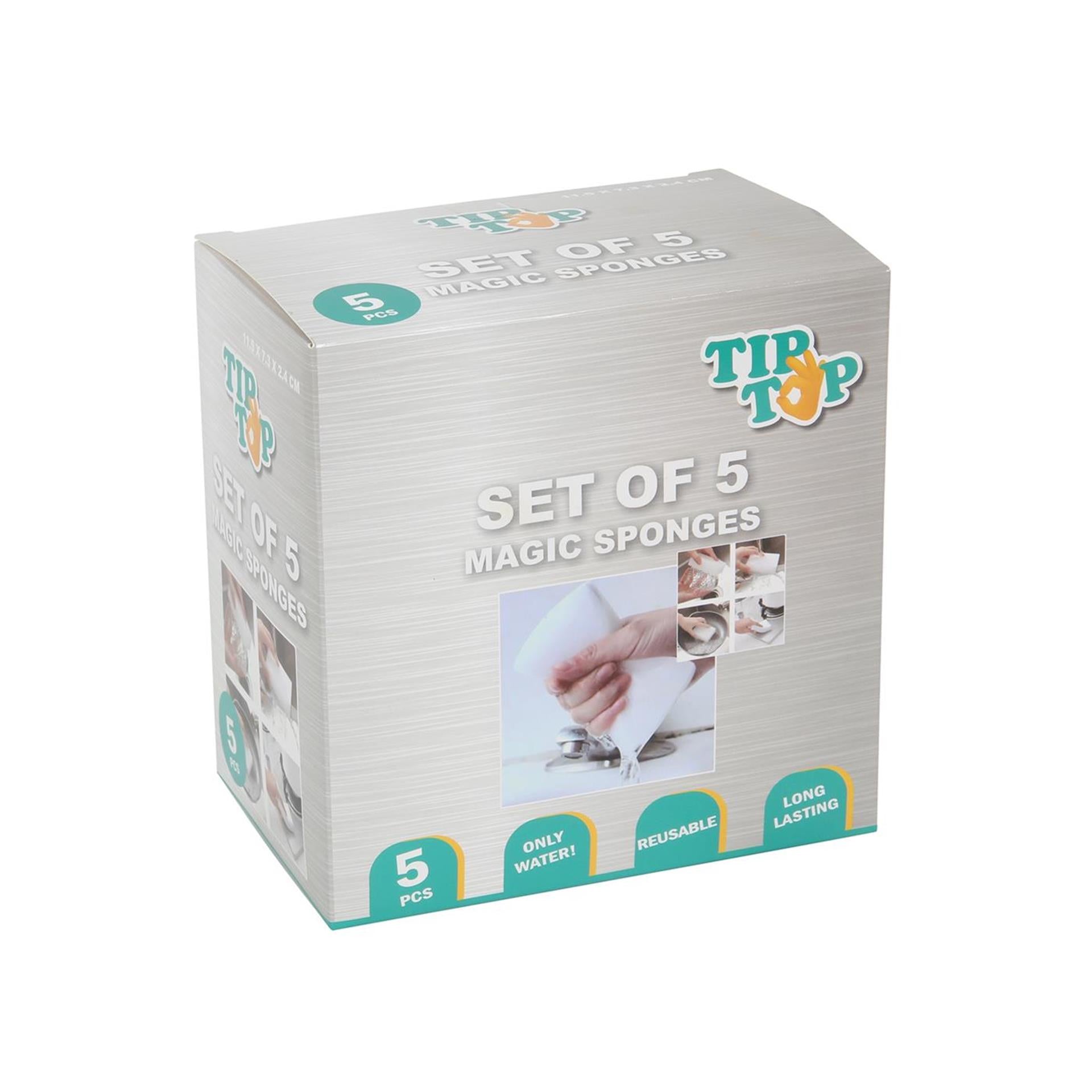 Tiptop wonderspons doosje a 5 stuks