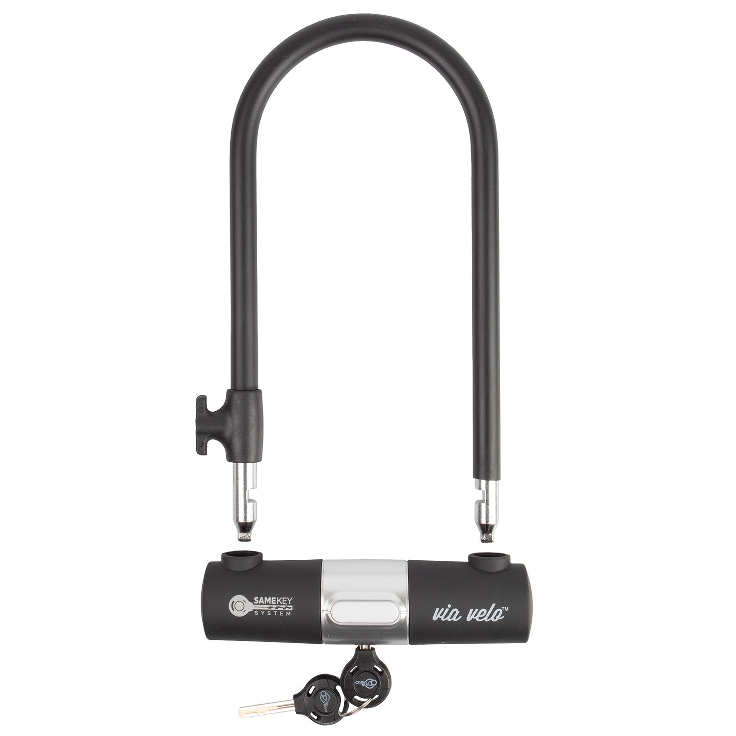 Via velo 2 in 1 shackle lock with spiral cable