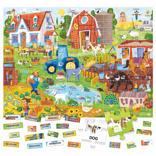 Headu Easy English 100 Words Farm, 108 pc. (EN)