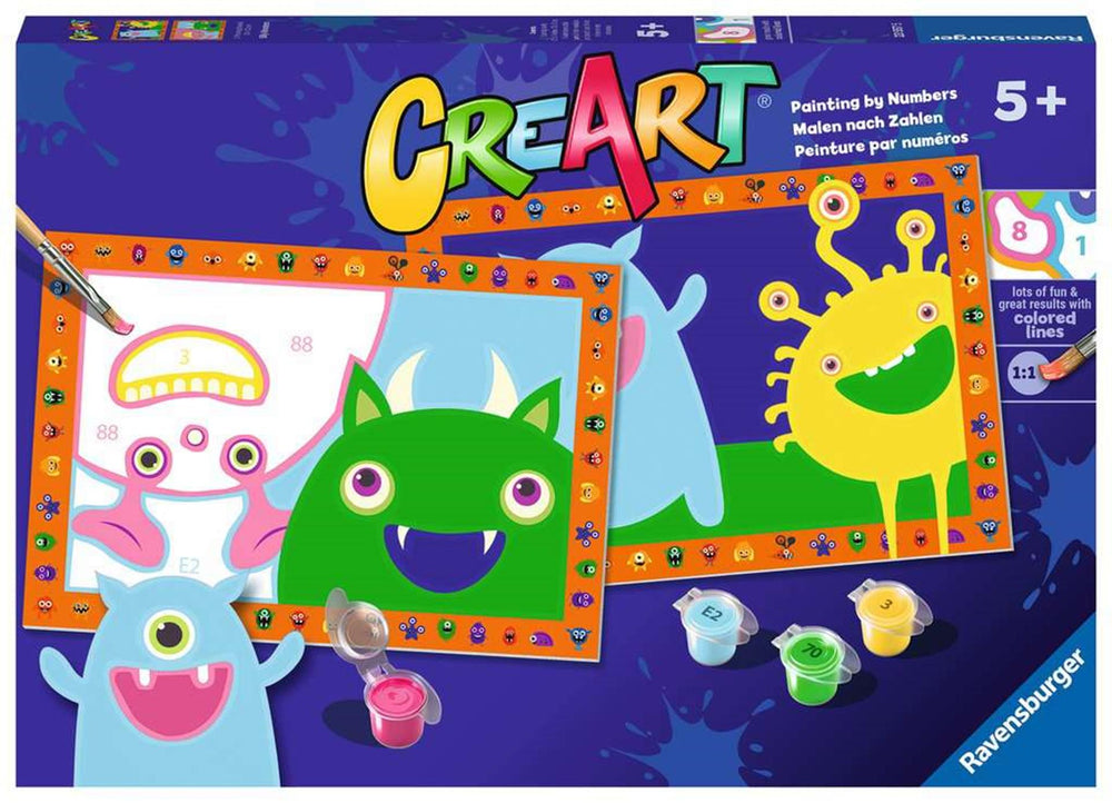 Ravensburger CreArt Silly Monsters - Paint by Numbers for Kids