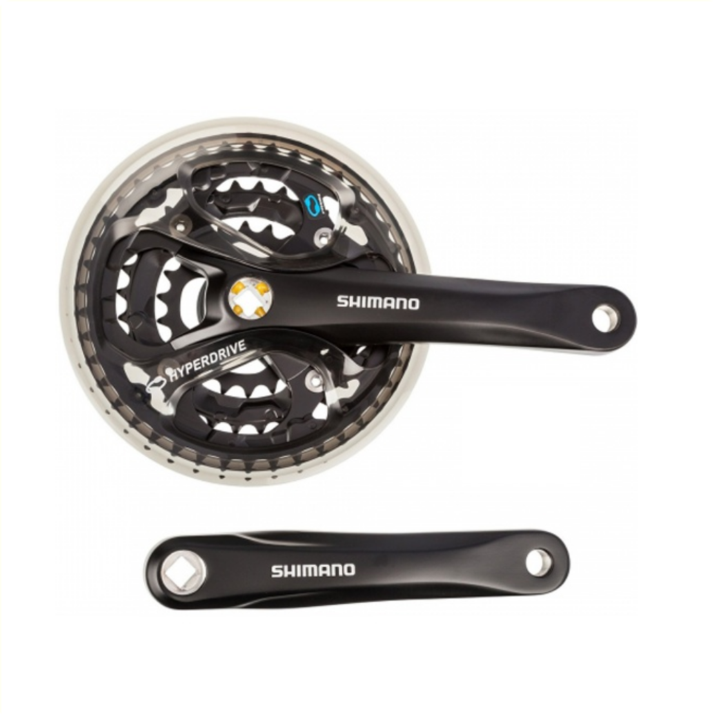 Shimano crankstel Acera 7 8-speed. 48 38 28T, cranklengte 170mm Zwart, - 4mm BCD 104 64 mm, 4-armig