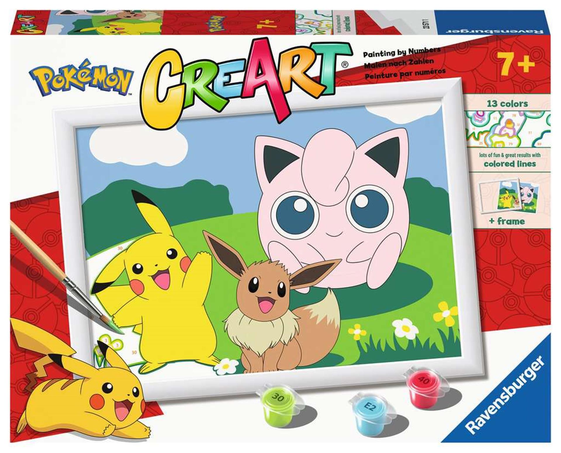 Ravensburger creart schilderen op nummer - pokémon klassiekers
