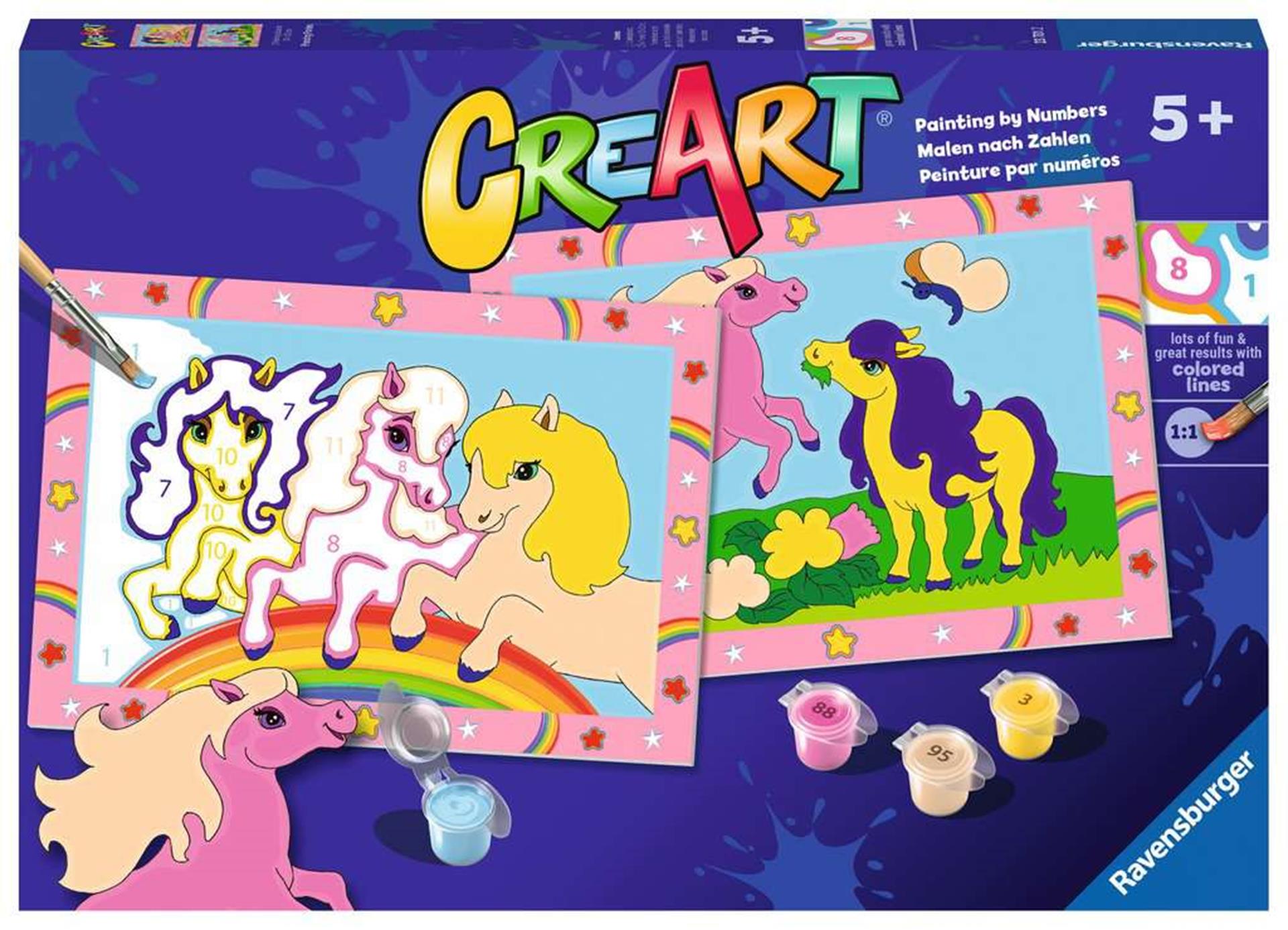 Ravensburger creëert schilderen op nummer - springende pony's