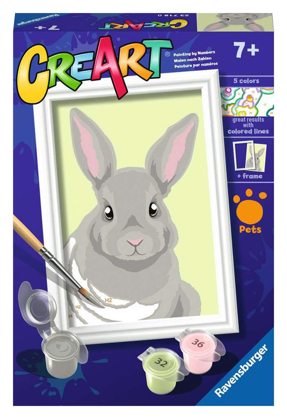 Ravensburger Creart Paint by Numbers - Grey Rabbit