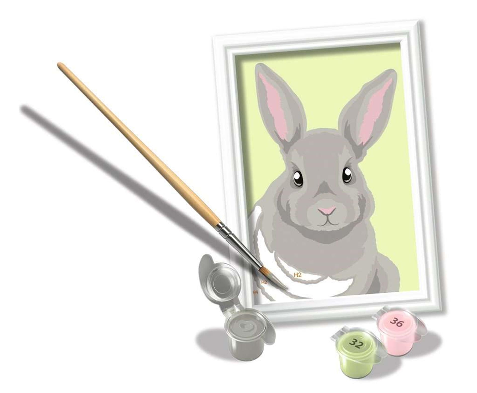 Ravensburger creart schilderen op nummer - grijze konijn