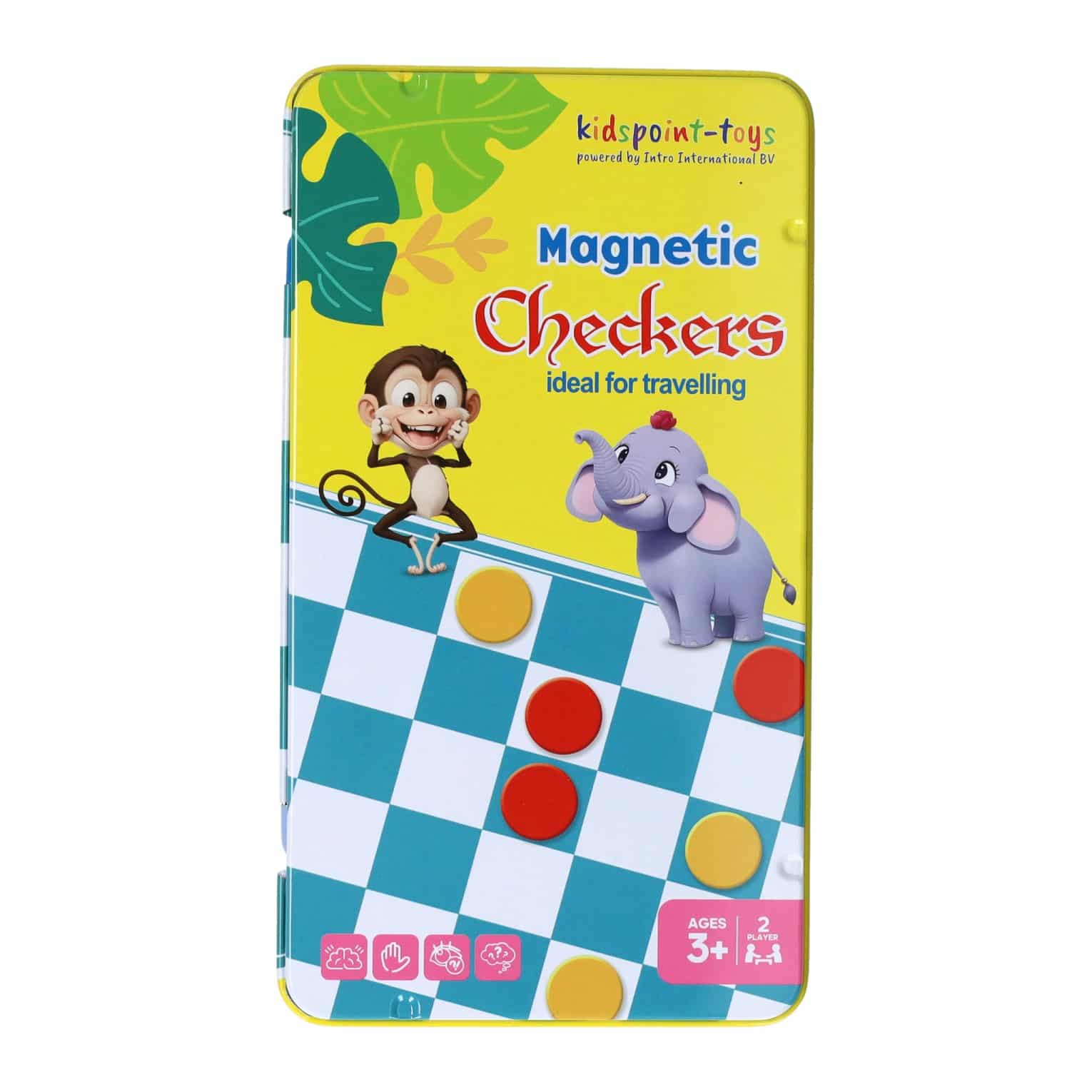 Intro magnetische reisspel in blik schaken dammen
