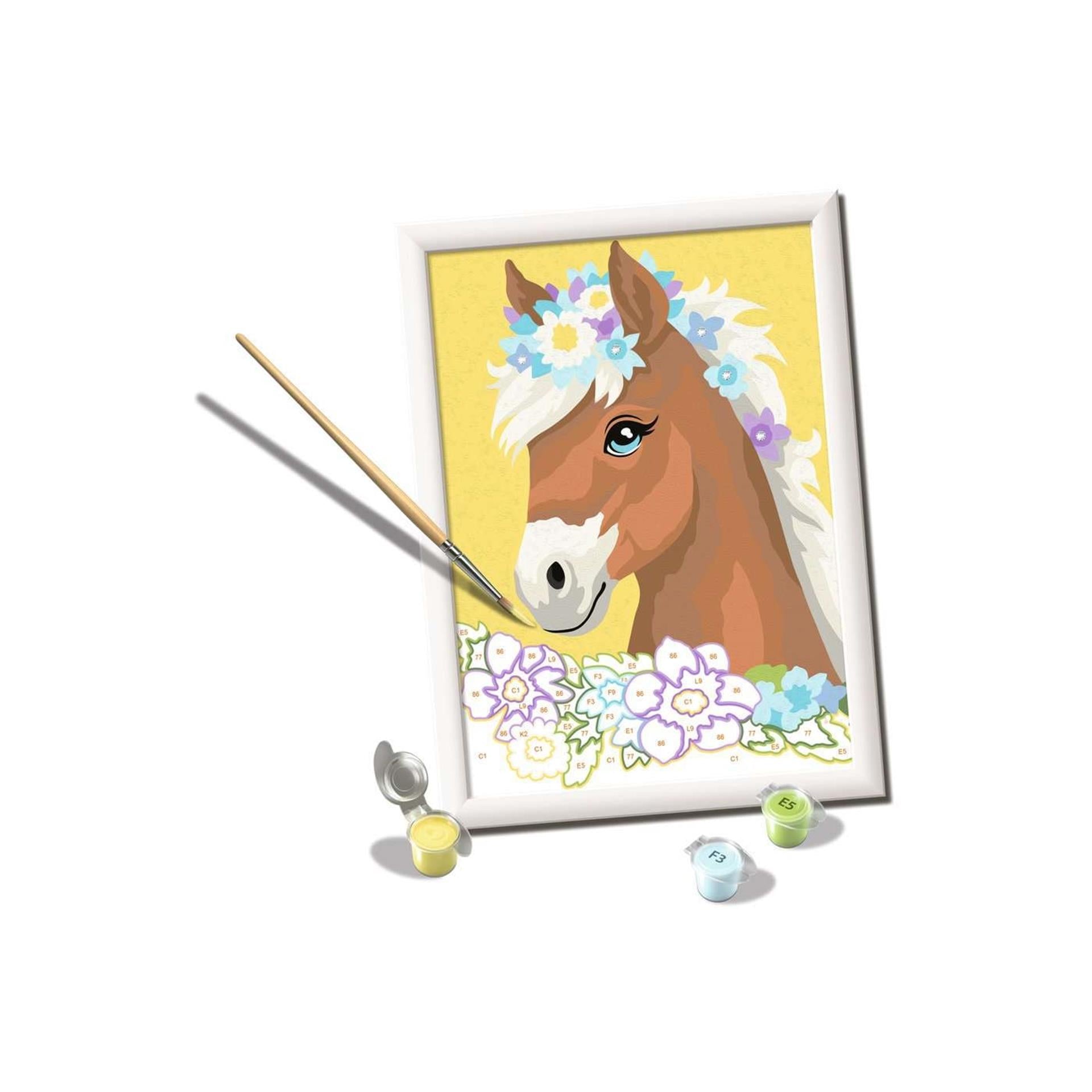 Ravensburger creart schilderen op nummer - paard met bloemen