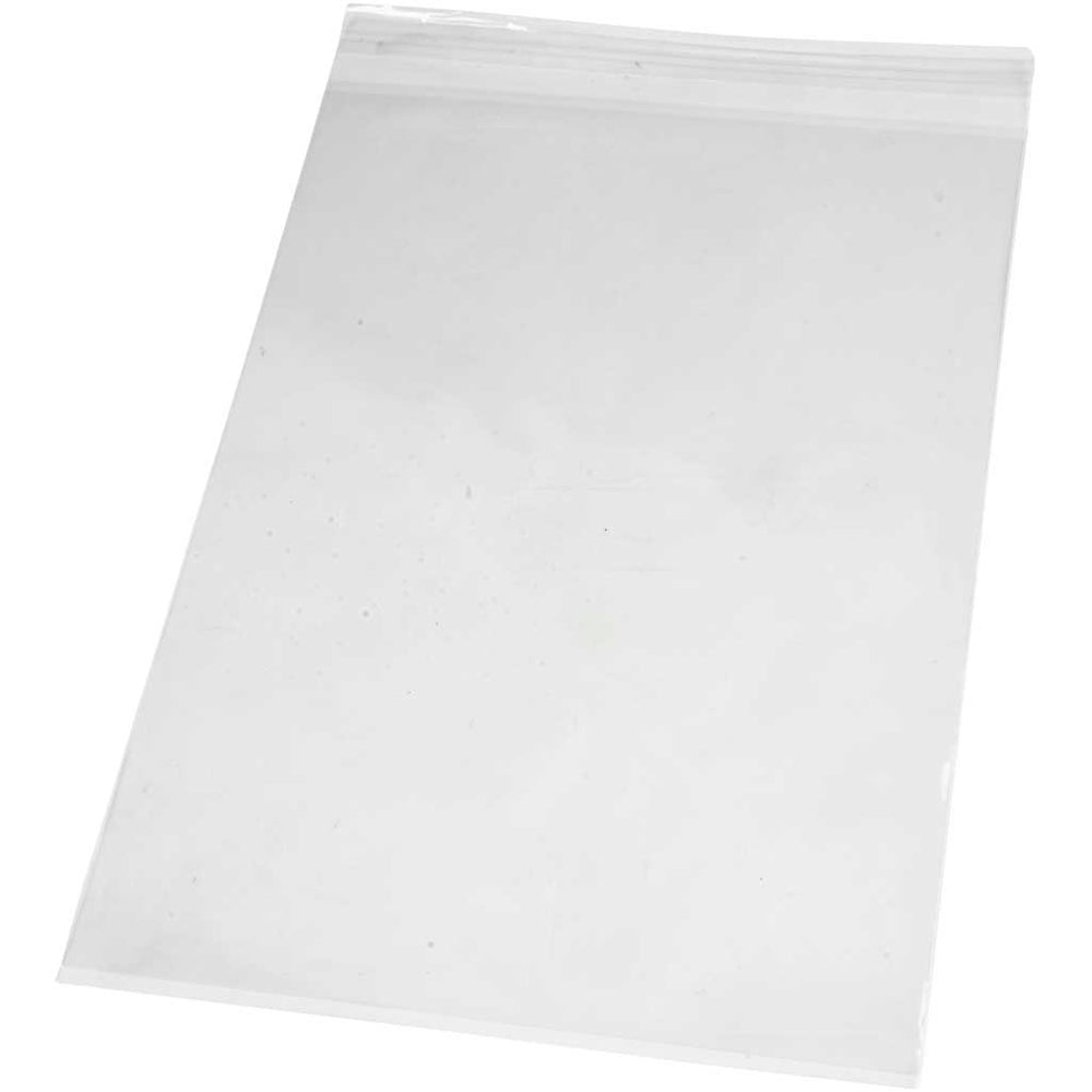 Cellofaan zakjes, h: 31,2 cm, b: 22,5 cm, dikte 25 my, 20 stuk 1 doos