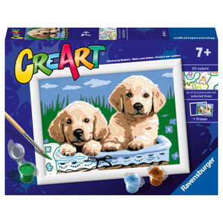 Ravensburger creart schilderen op nummer - schattige puppies