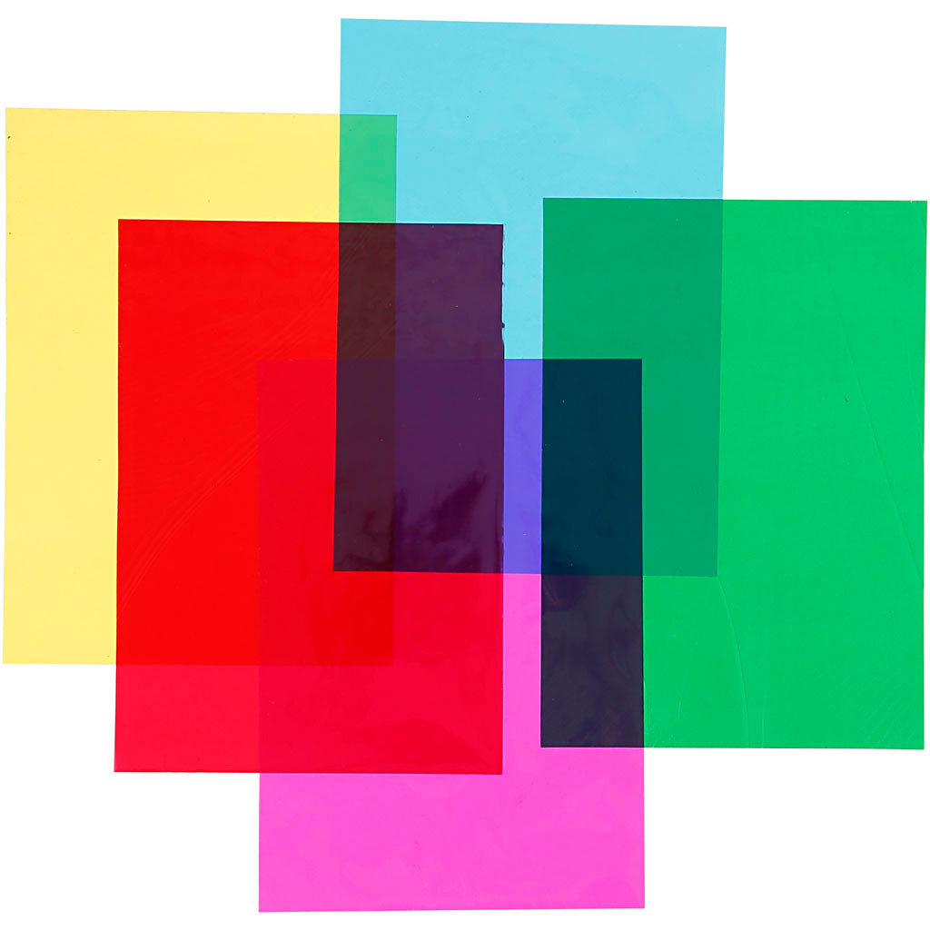 Creativ company cellofaan, vel 210x297 mm, diverse kleuren, 5x20 vel 1 doos
