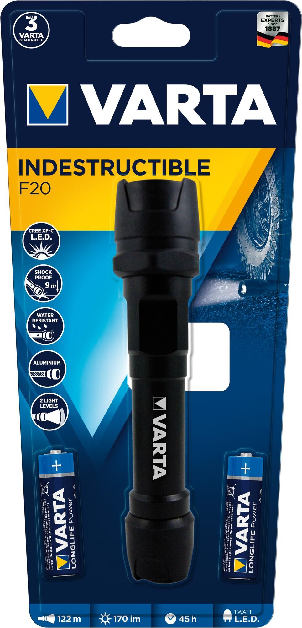 Varta zaklamp onverwoestbaar f20 lamp indestructible f20