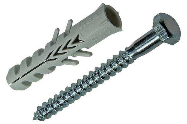 Celo 1015380 - 5 nylon pluggen f + 6kt 12 mm + houtdraadbout 502754 | 5 stuks
