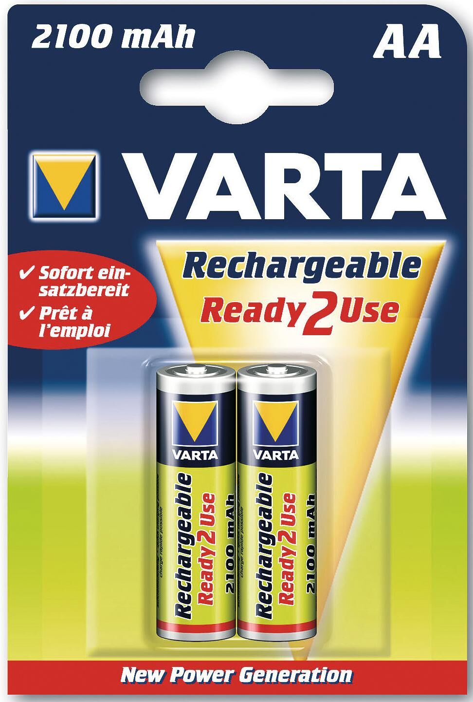Varta rechargeable power accu mignon power accu 2er-sb 2100mah