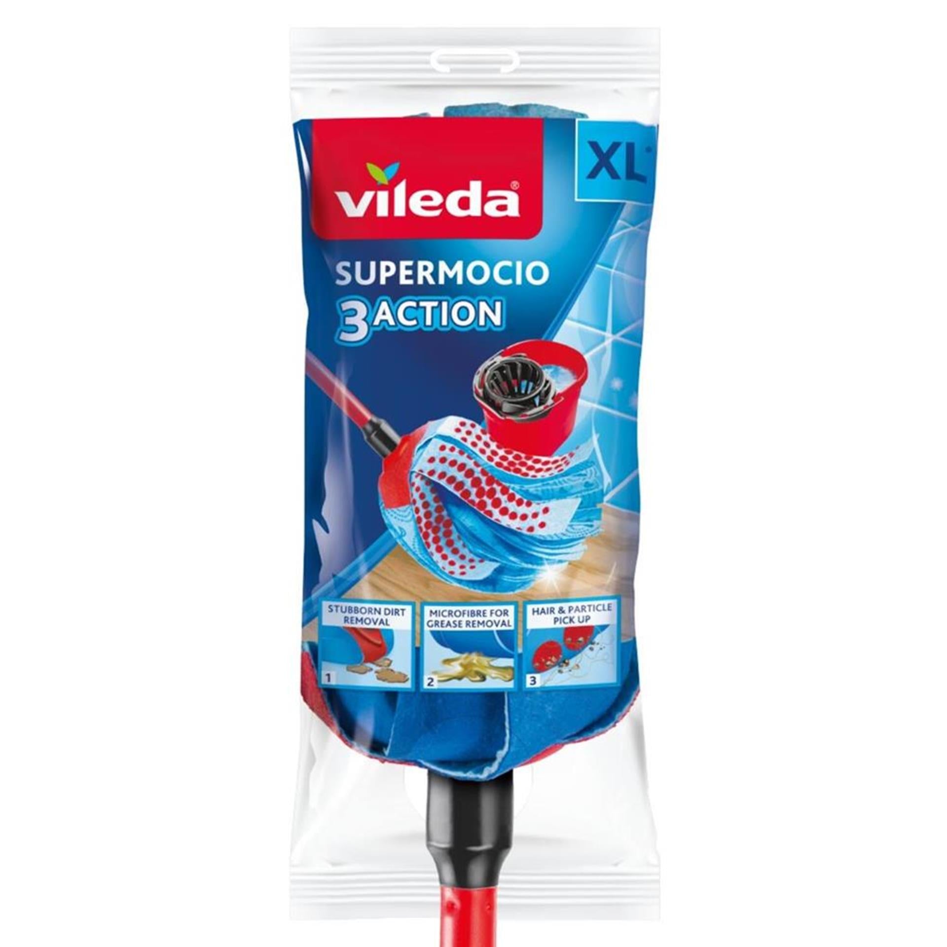 Vileda supermocio 3 action telescoop staal