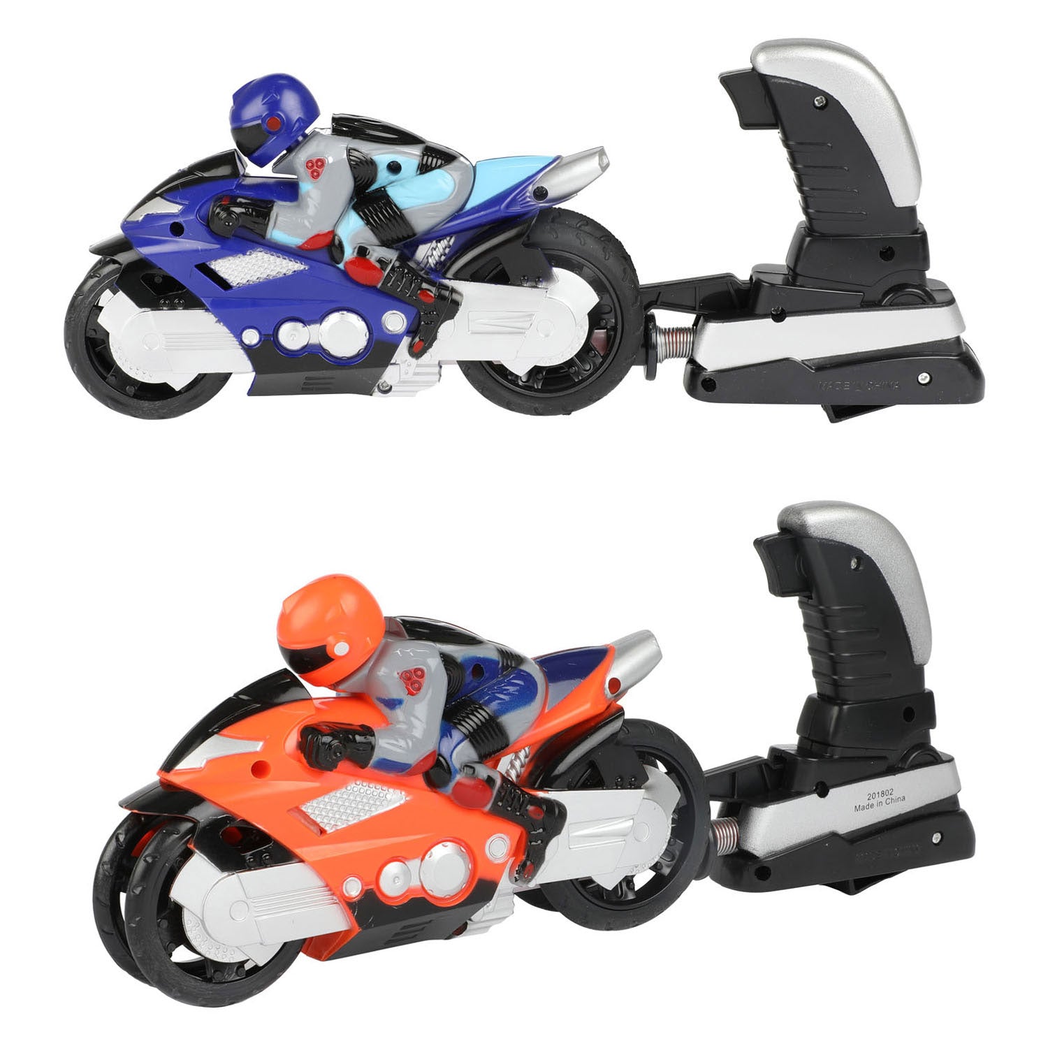 Toi-toys turbo racers rijder op motor met afschieter