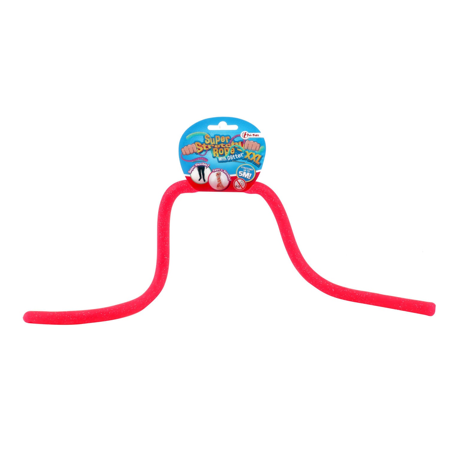 Toi-toys super rekbaar touw met glitters, 50cm