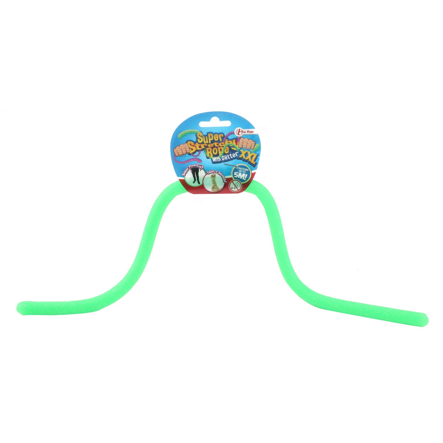 Toi-toys super rekbaar touw met glitters, 50cm