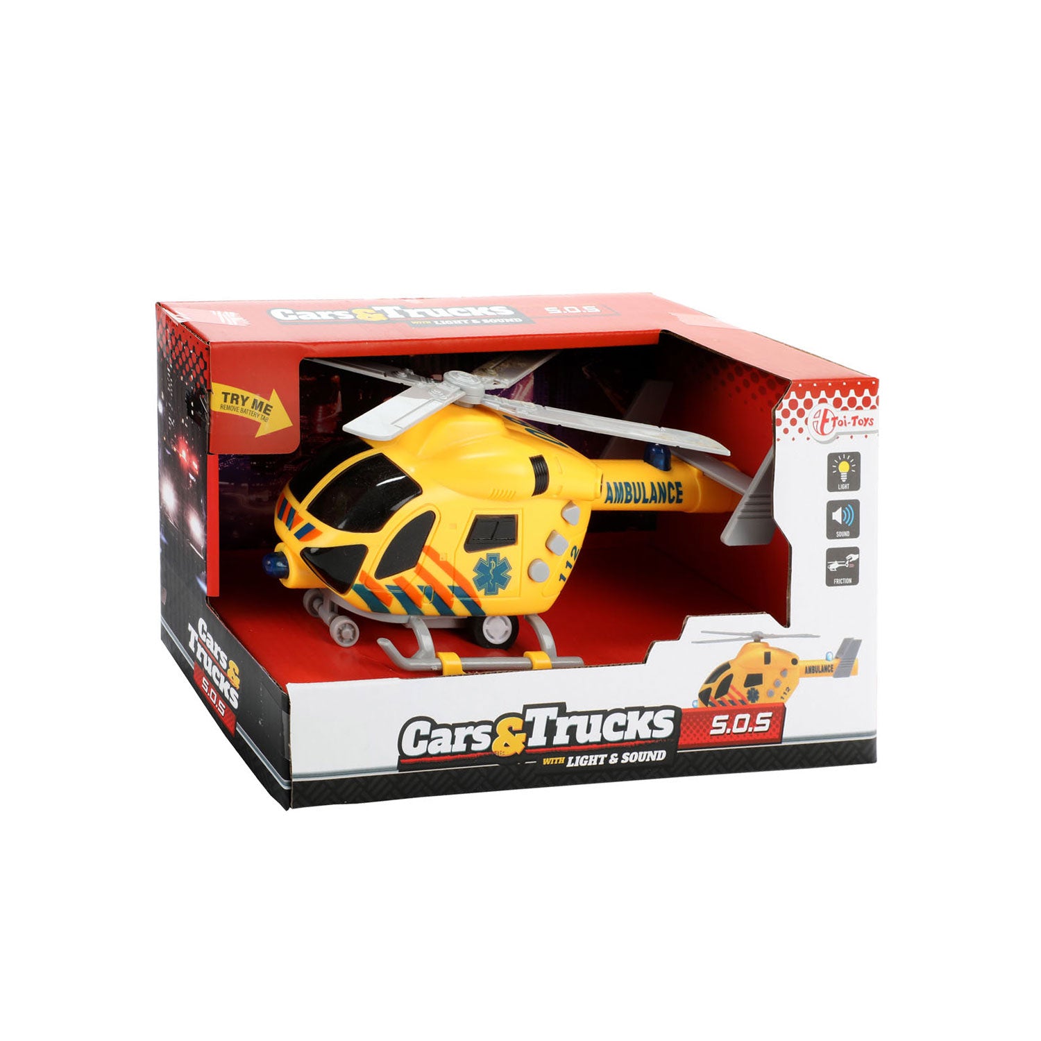 Toi-toys traumahelikopter met licht en geluid