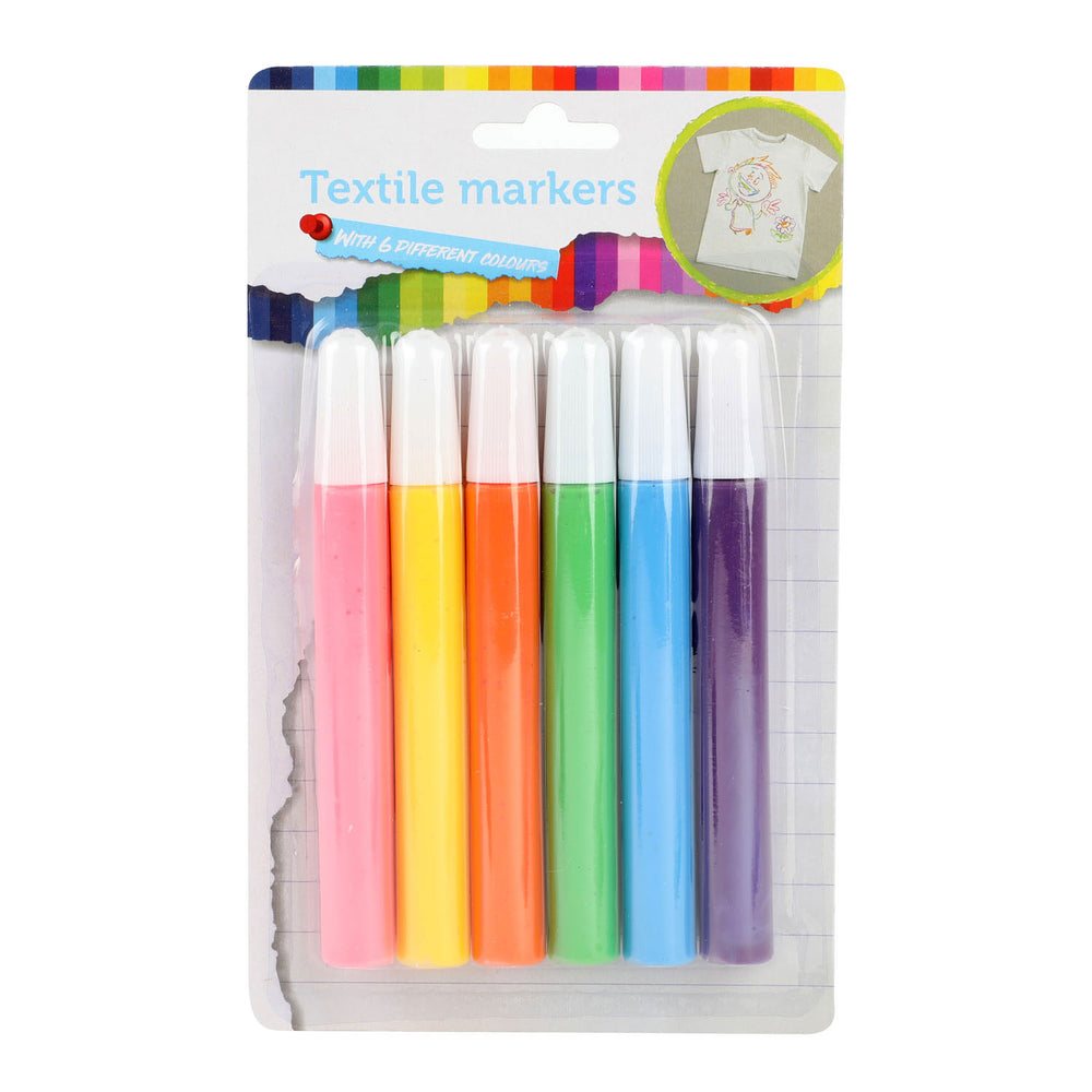 Toi-toys textielstiften tropical, 6st.