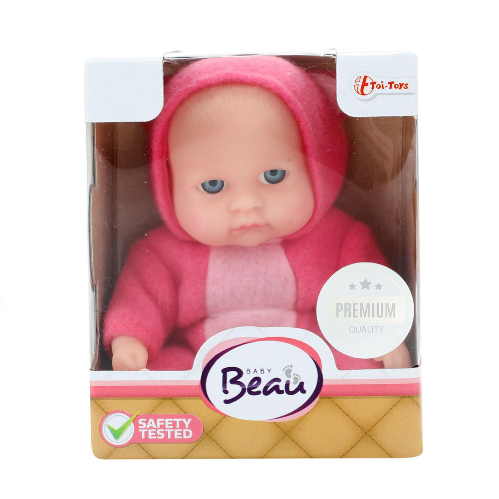 Toi-toys babypop met kledingset 14 cm lichtroze