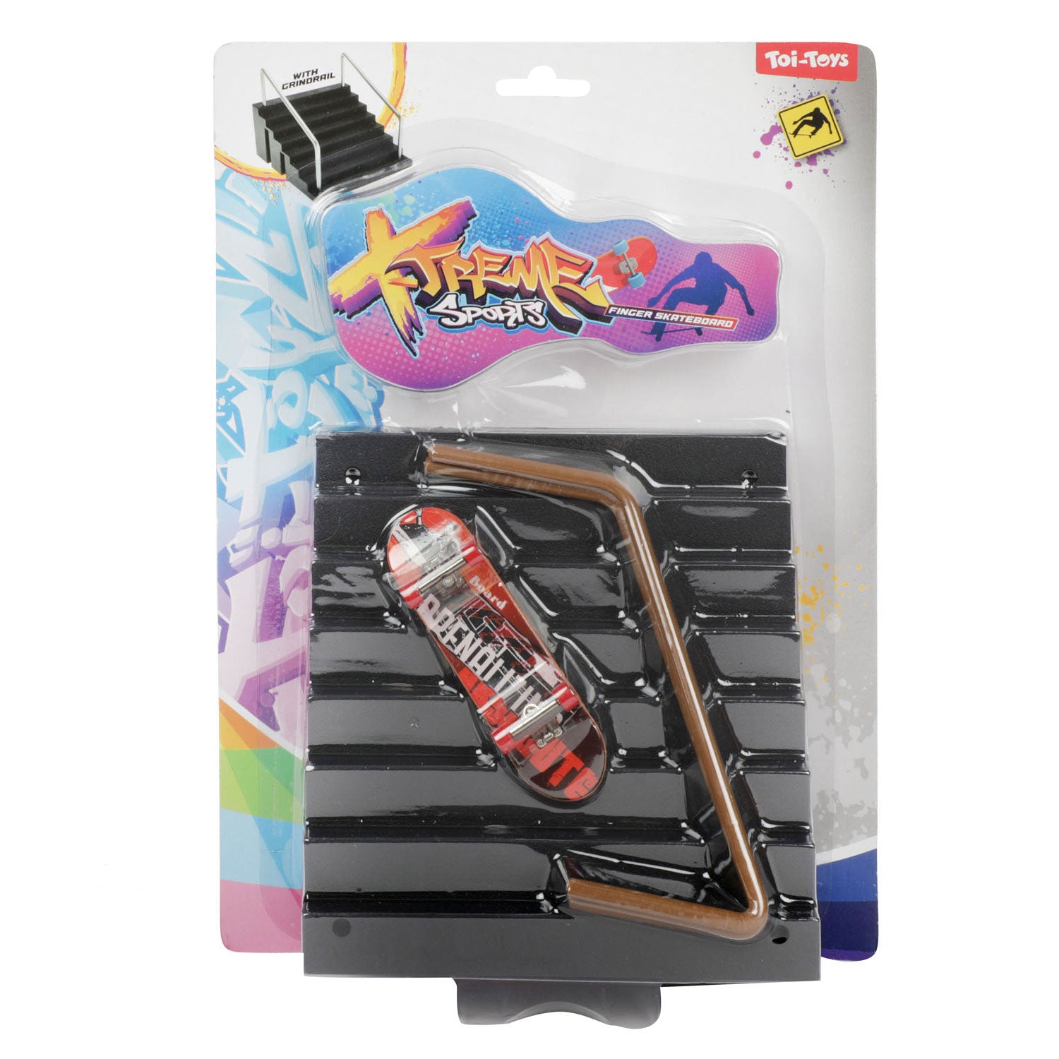 Toi-Toys Vingerskateboard met Trap, 4dlg.