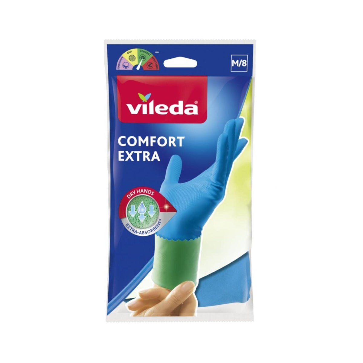 Vileda handschoenen comfort extra medium | 4 stuks