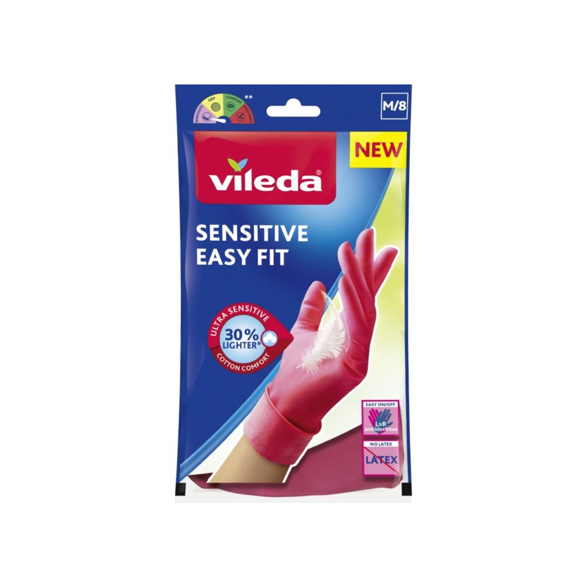 Vileda handschoenen sensitive m 1 paar
