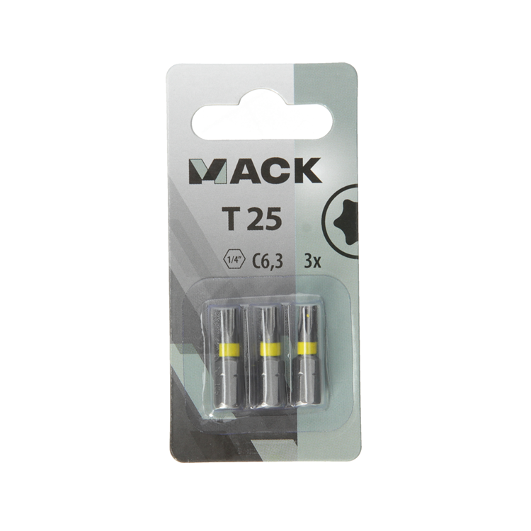 Mack 1018304 - schroefbit t25 l25mm 3st | 5 stuks