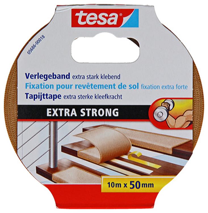 Tesa 1054488 - tapijttape extra strong 10m x 50mm | 6 stuks
