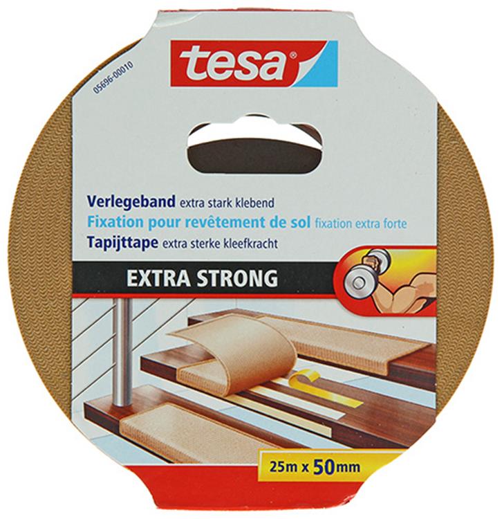 Tesa 1054489 - tapijttape extra strong 25m x 50mm | 6 stuks