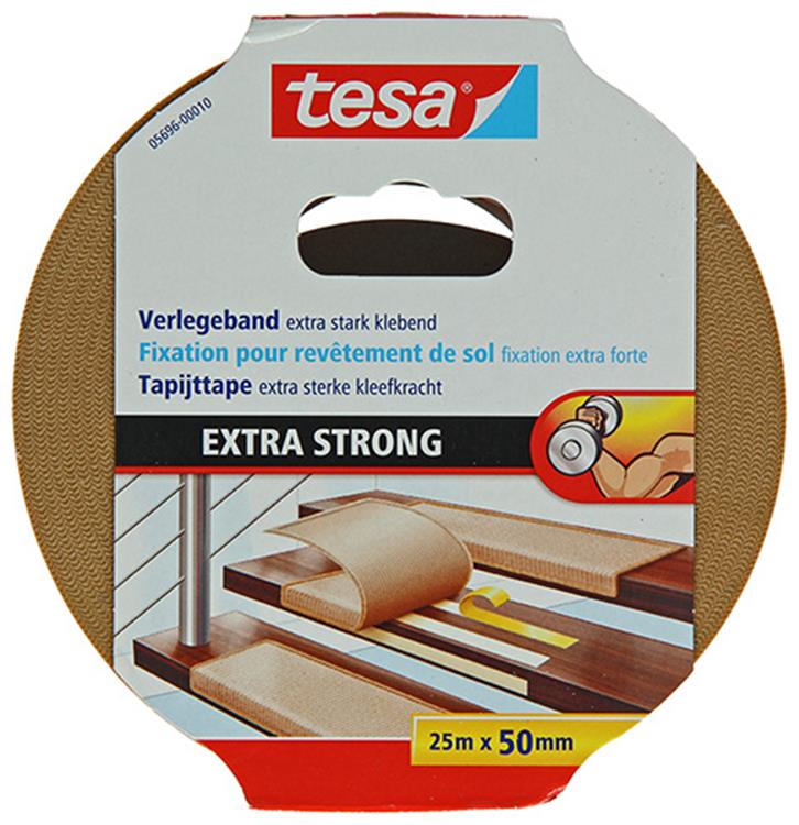 Tesa 1054489 - tapijttape extra strong 25m x 50mm | 6 stuks