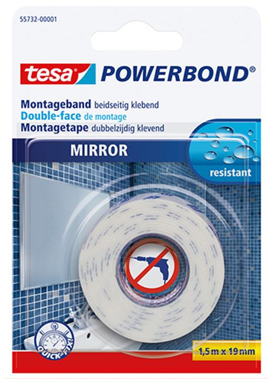 Tesa 1002802 - mont.spiegels 1,5mx19mm | 6 stuks