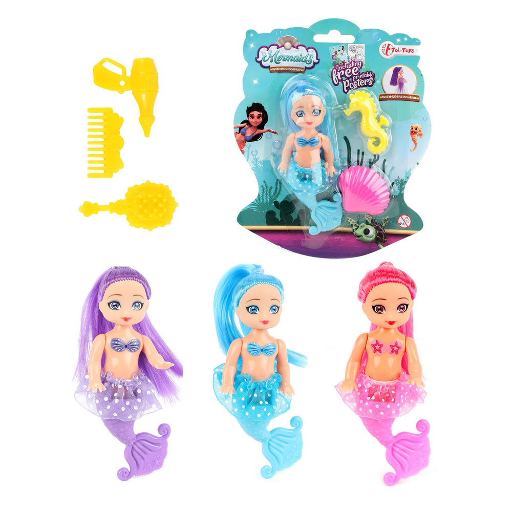 Zeemeerminnen Zeemeerminpop met Kammetjes, 12cm