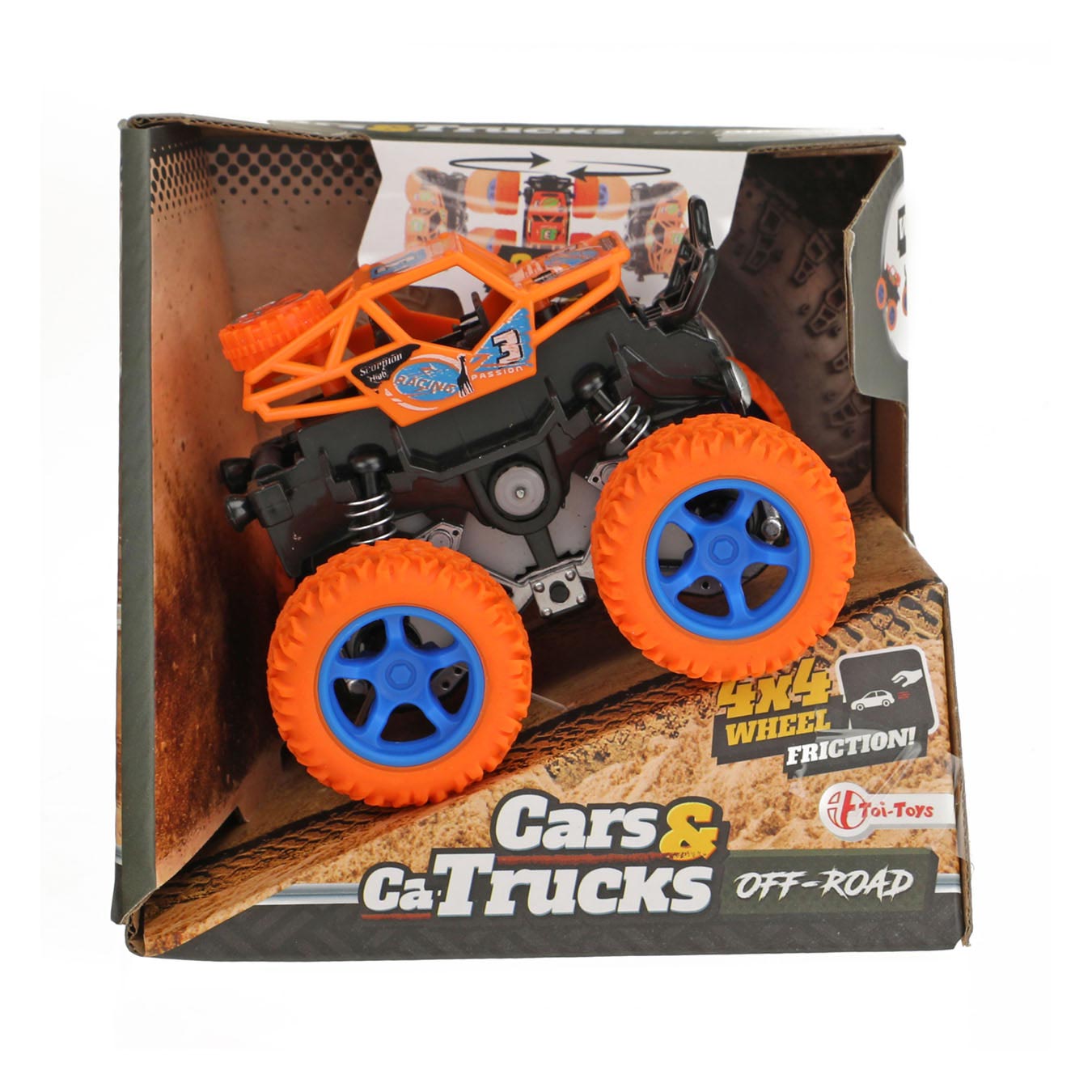 Toi-toys vehicool frictie monster truck stunt 360
