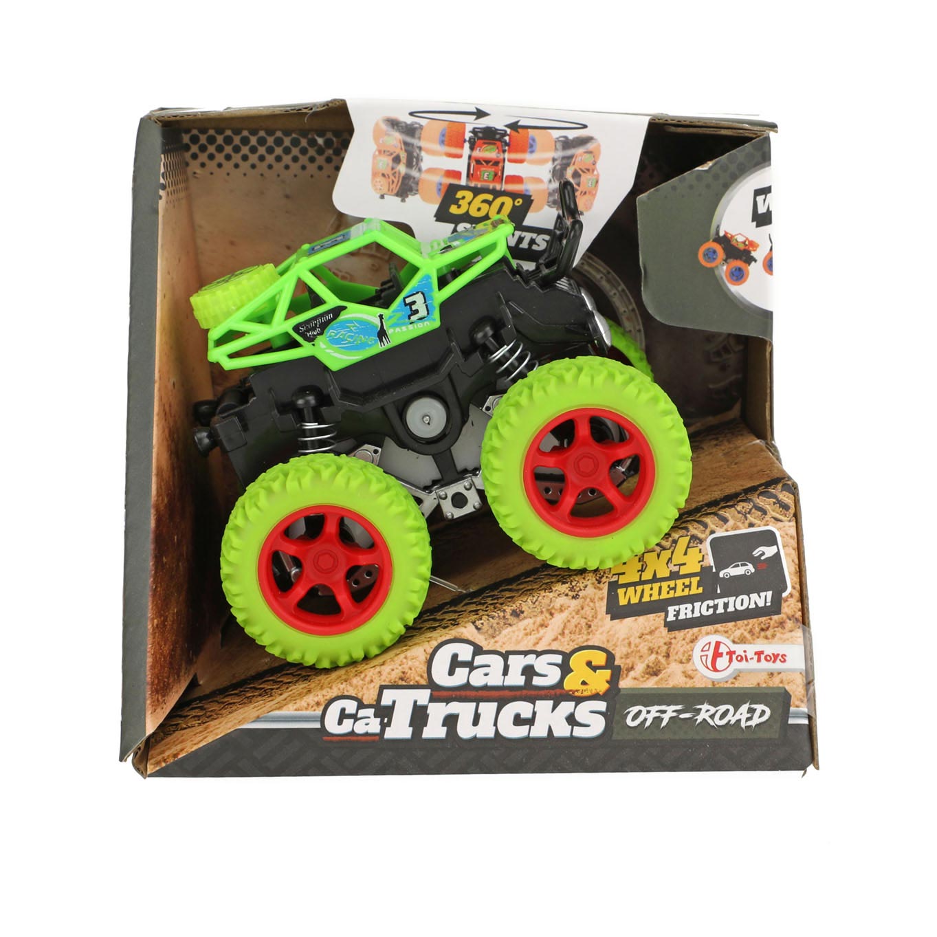 Toi-toys vehicool frictie monster truck stunt 360