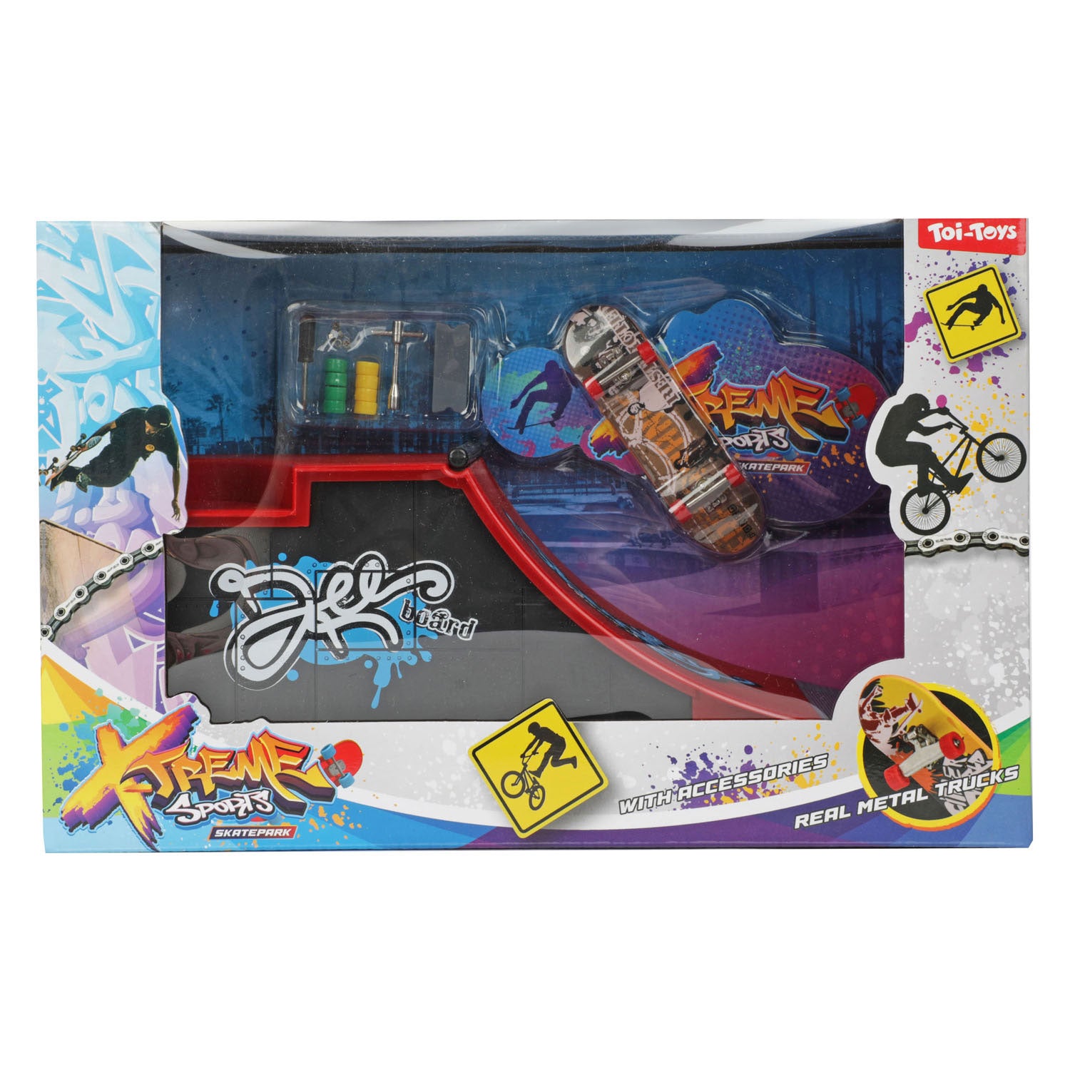 Toi-Toys Vingerskateboard van Fiets met Skatebaan