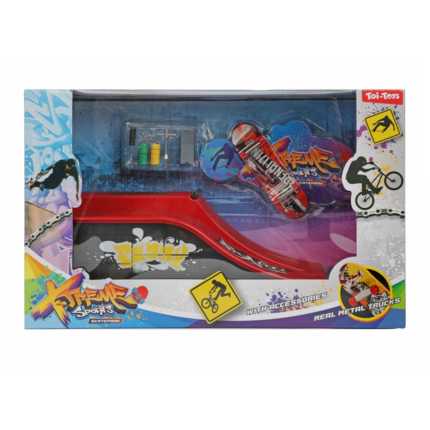 Toi-Toys Vingerskateboard van Fiets met Skatebaan