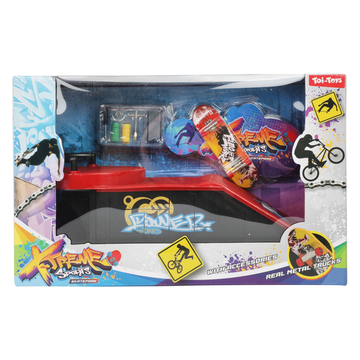 Toi-Toys Vingerskateboard van Fiets met Skatebaan