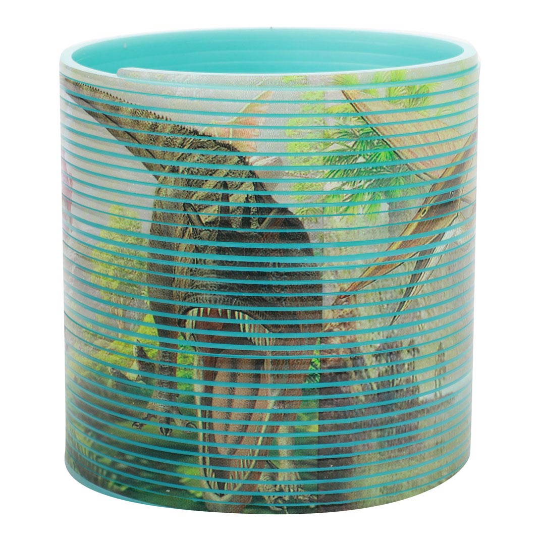 Wereld van dinosaurussen loopveer met dinoprint