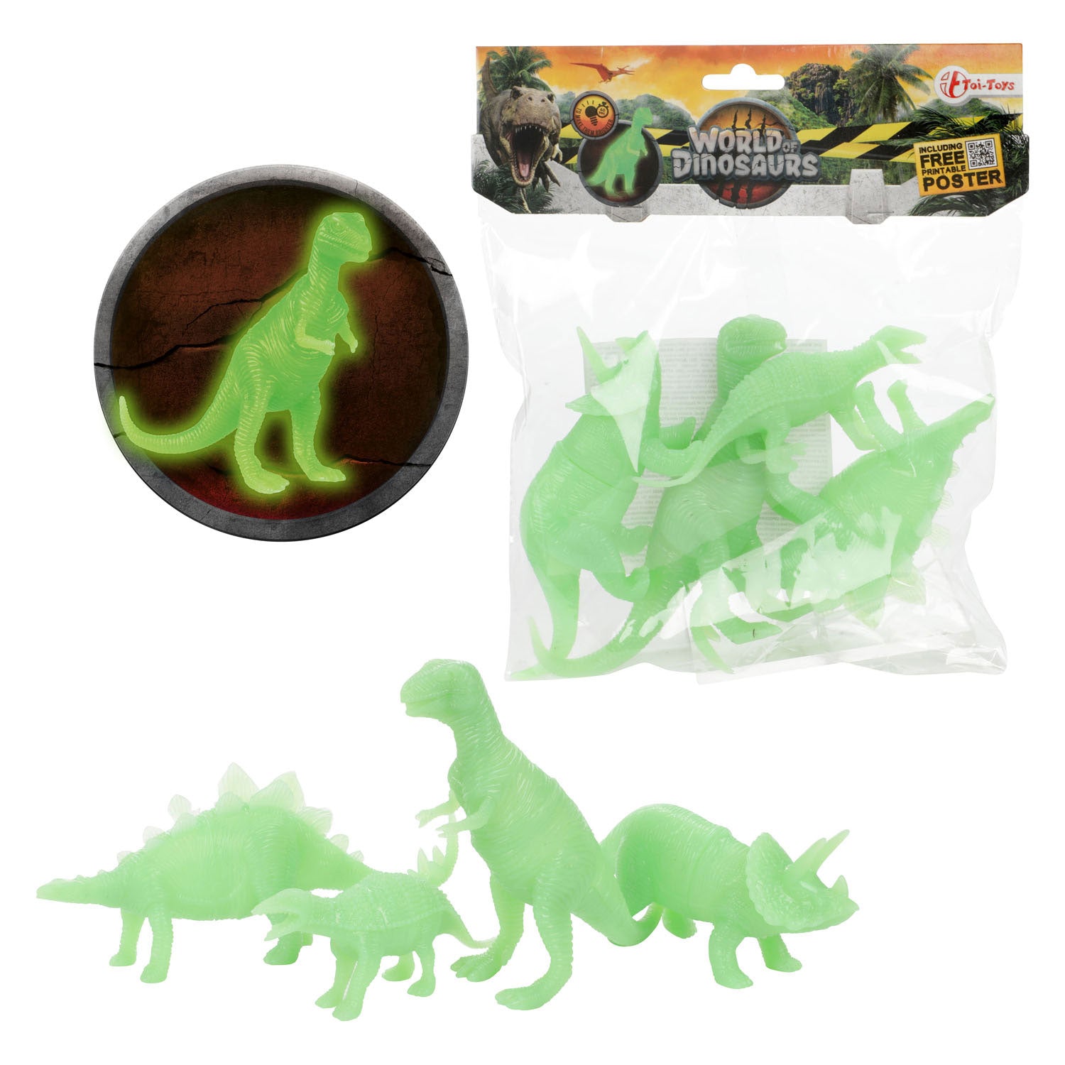 World of Dinosaurs Glowin' in the Dark Dino, 4e.