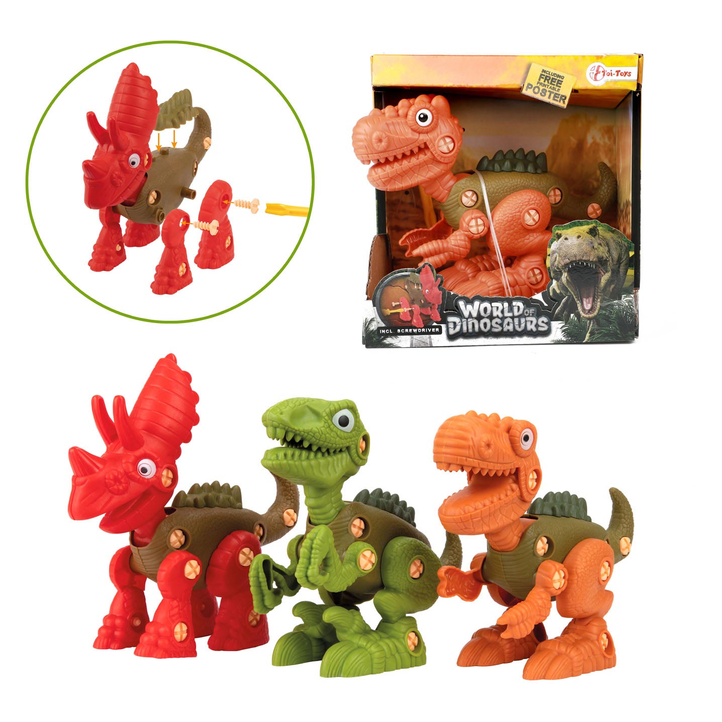 Wereld van dinosaurussen bouw een dino