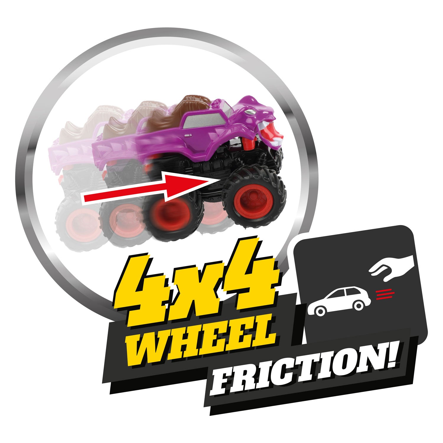 Cars Trucks Frictie Monstertruck met Tanden