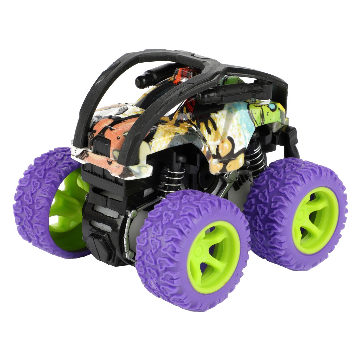 Auto's Vrachtwagens Frictie Monster Truck Flip Over