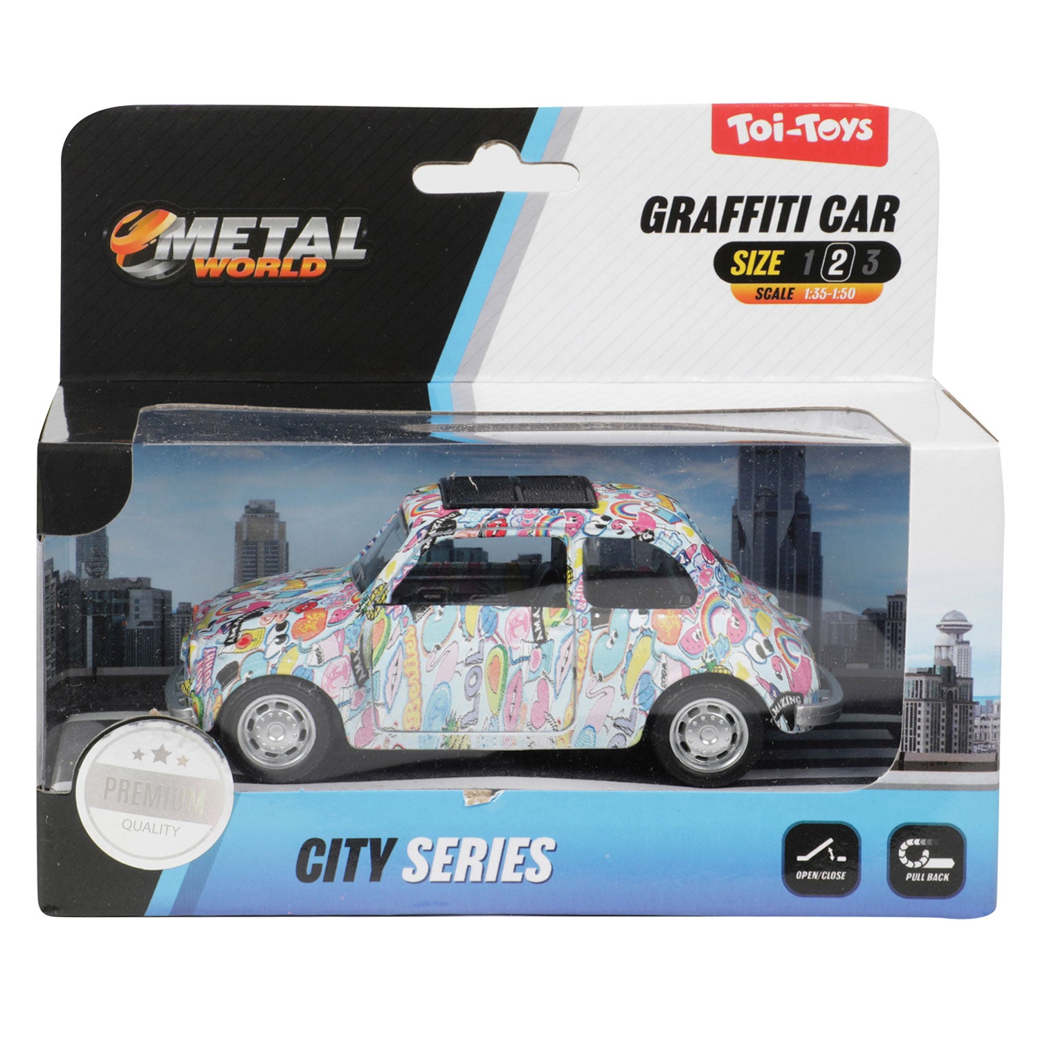 Metalen Pull-back Graffiti Auto