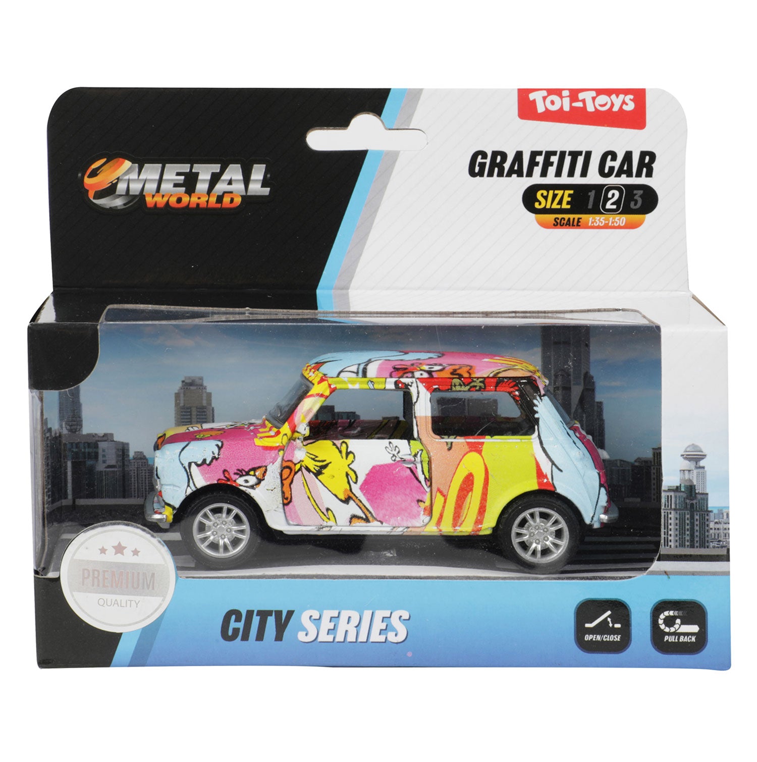 Metalen Pull-back Graffiti Auto