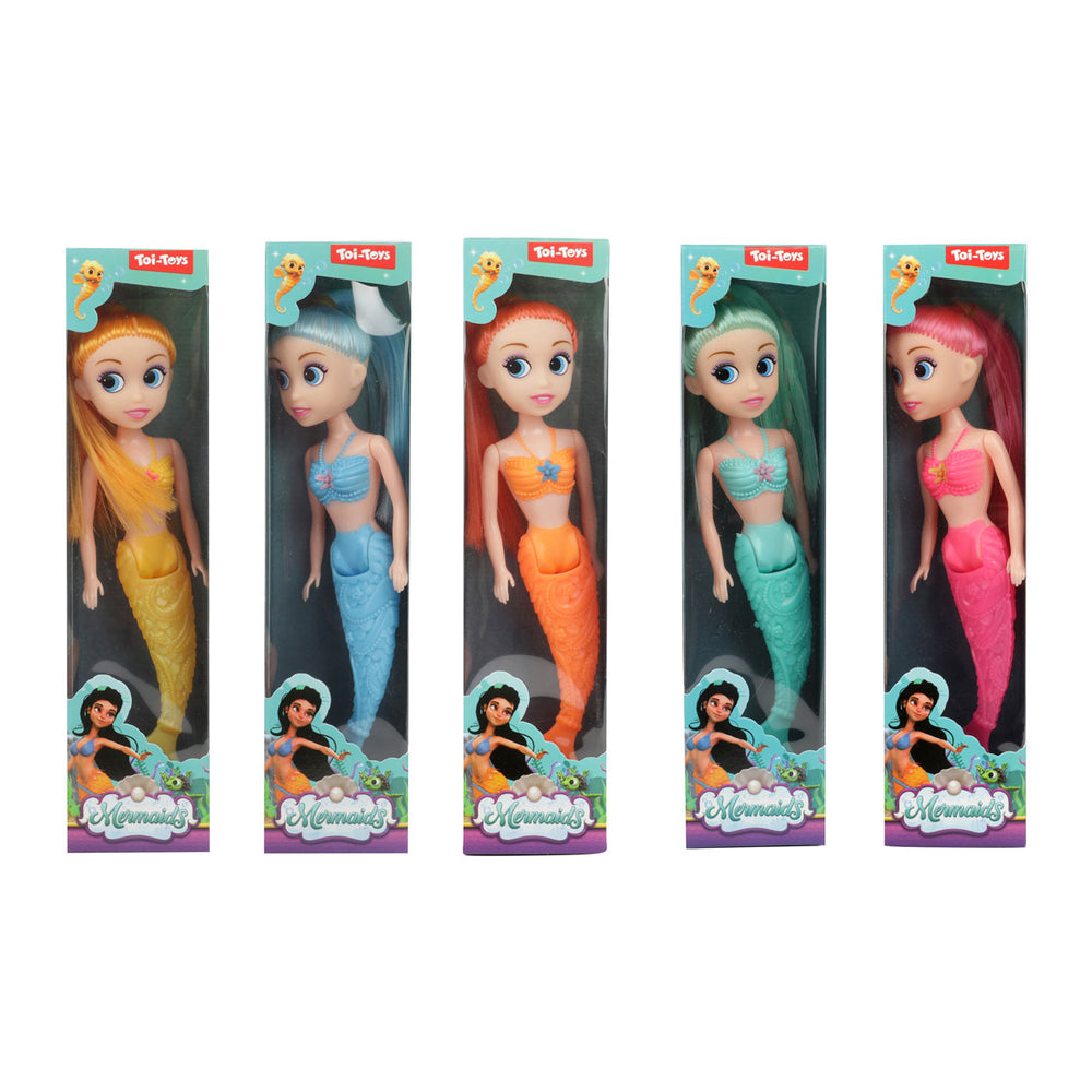 Toi-toys zeemeerminnen zeemeerminpop met buigbare staart, 18cm