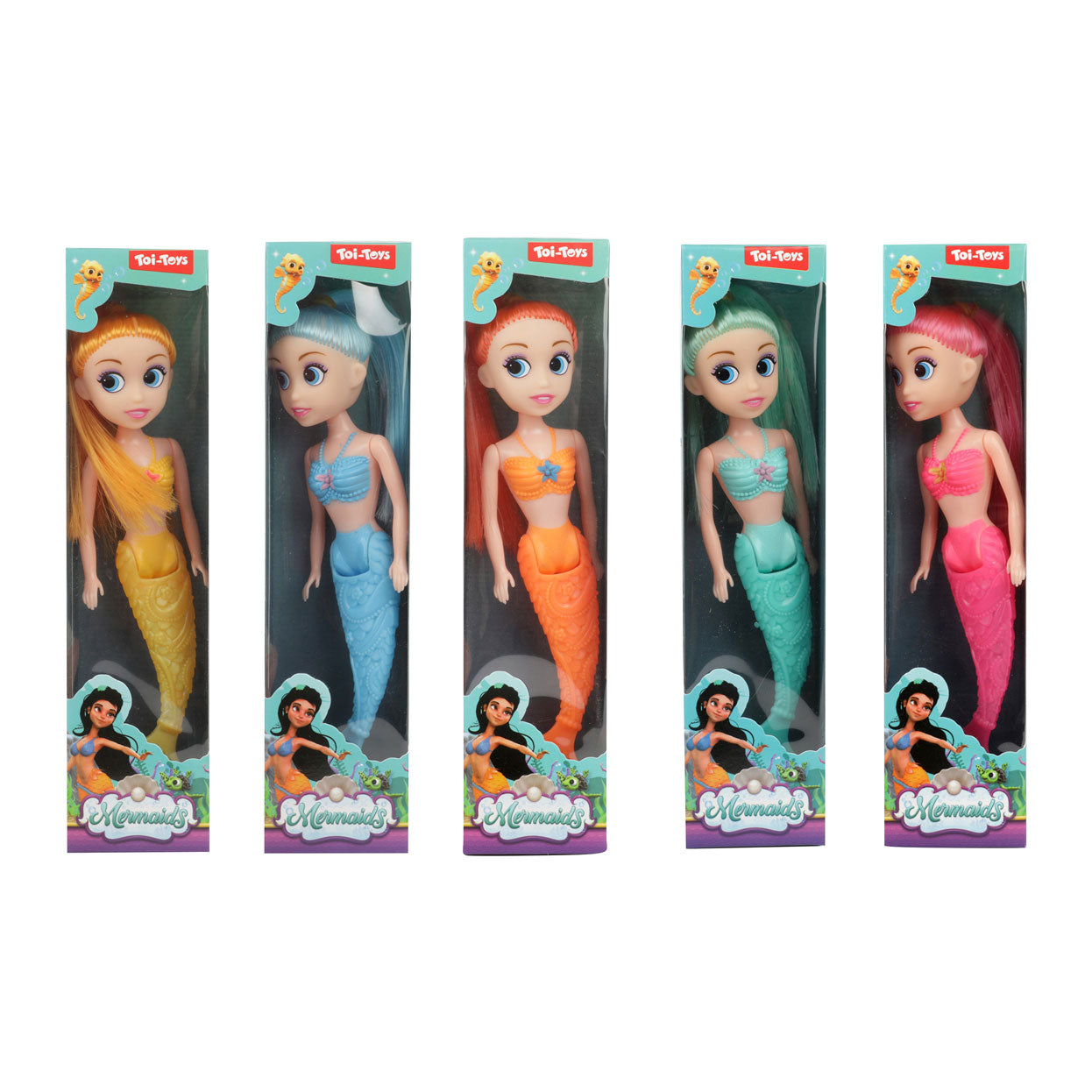 Toi-toys zeemeerminnen zeemeerminpop met buigbare staart, 18cm