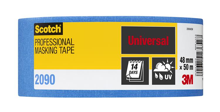 3m 1025304 - scotch® afplaktape 2090 blauw uv resistent 50mm*50m | 6 stuks