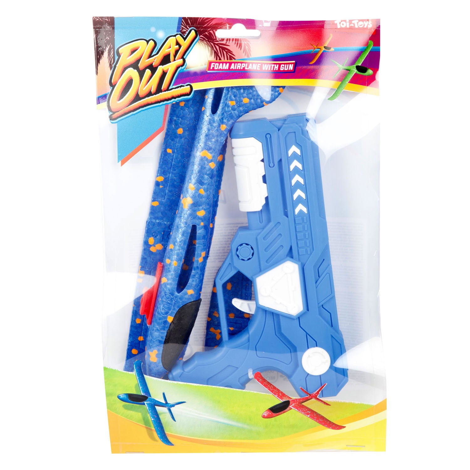 Toi-toys luchtschuimvliegtuig met afschietpistool, 24cm